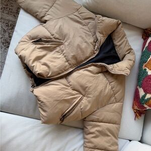 Beige Women's Puffer Jacket